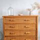Vintage rattan chest of drawers circa 70s
