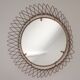 Miroir soleil en fil doré 1950 31cm