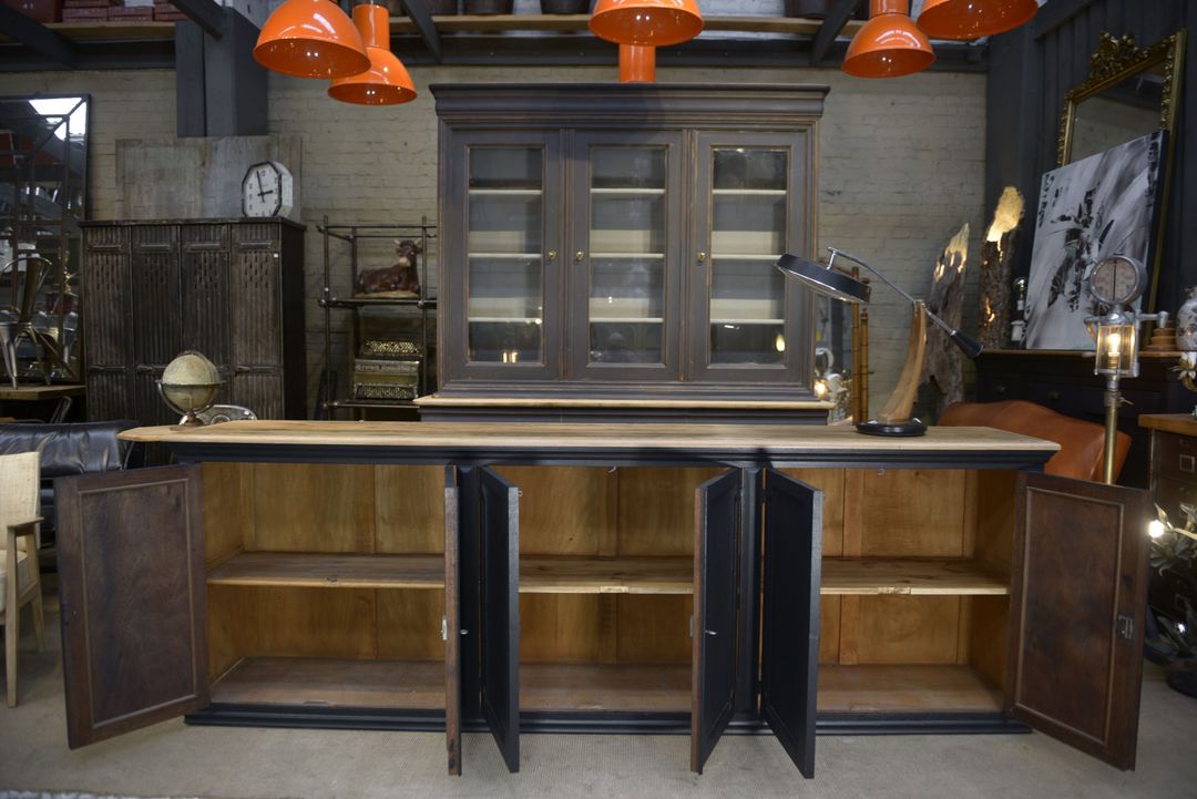 Enfilade à 6 portes 1920 patiné noir