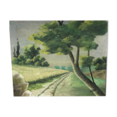 Peinture huile paysage