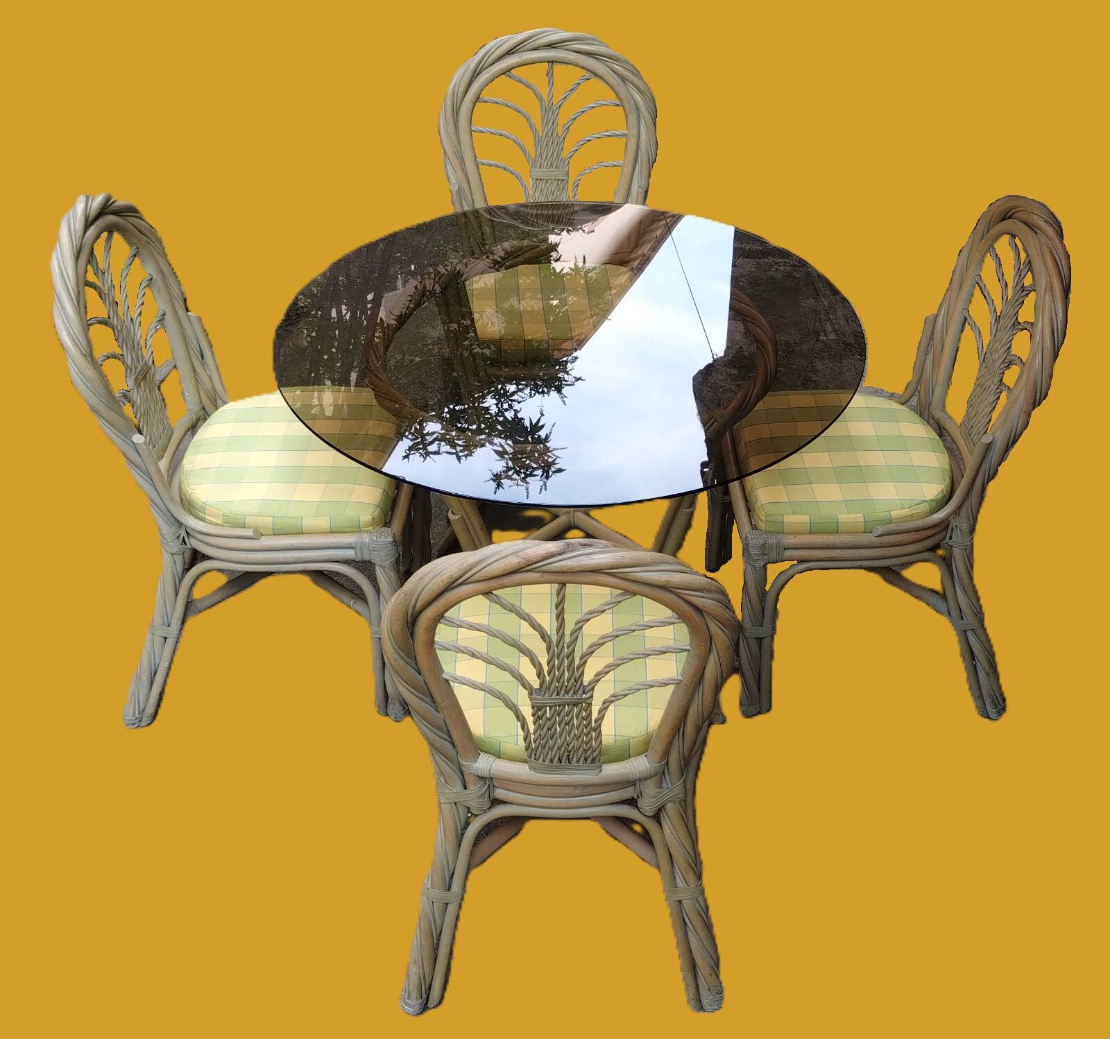 Bamboo garden dining set