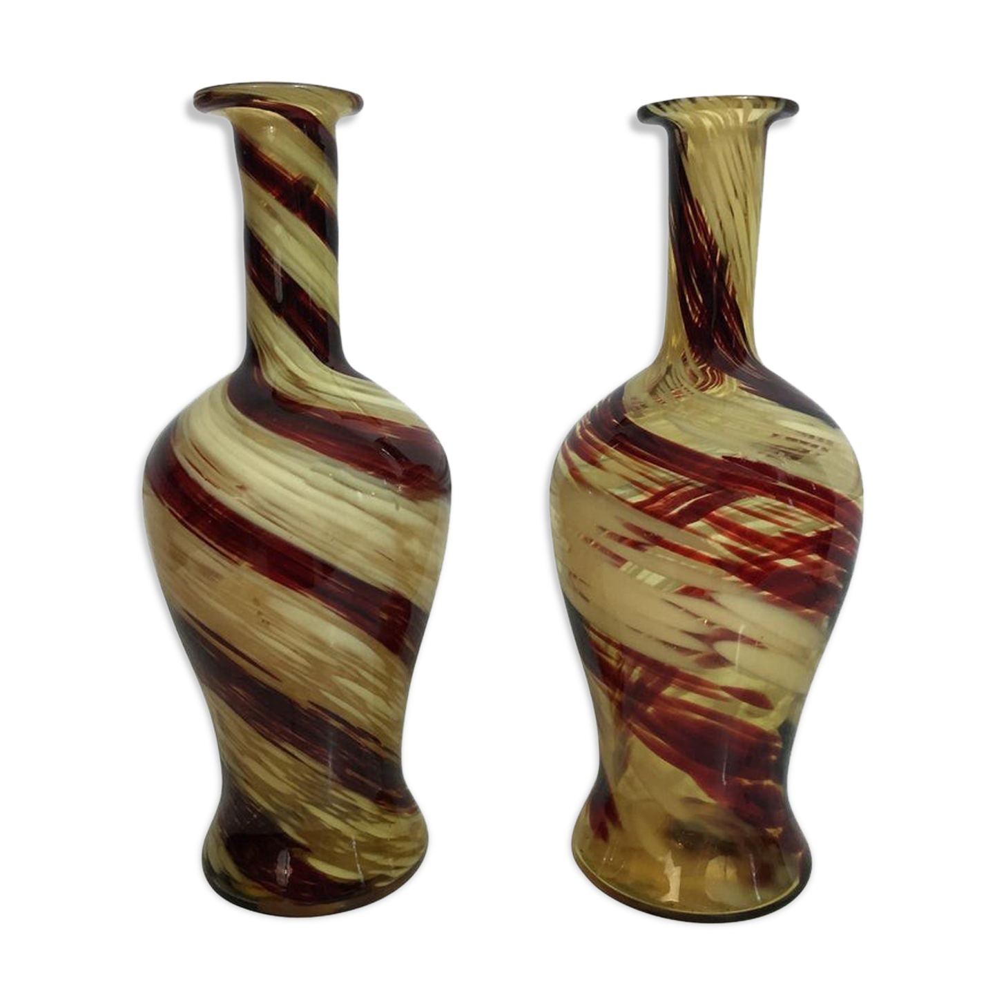 Pair of Murano inspired vase, nineteenth century