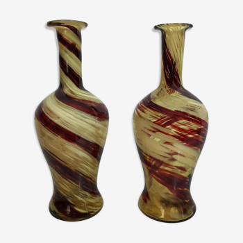 Pair of Murano inspired vase, nineteenth century