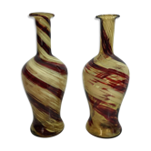 Paire de vases inspiration Murano, XIXème siècle