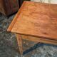 Antique French farmhouse dining table in oak and pine, circa 1900