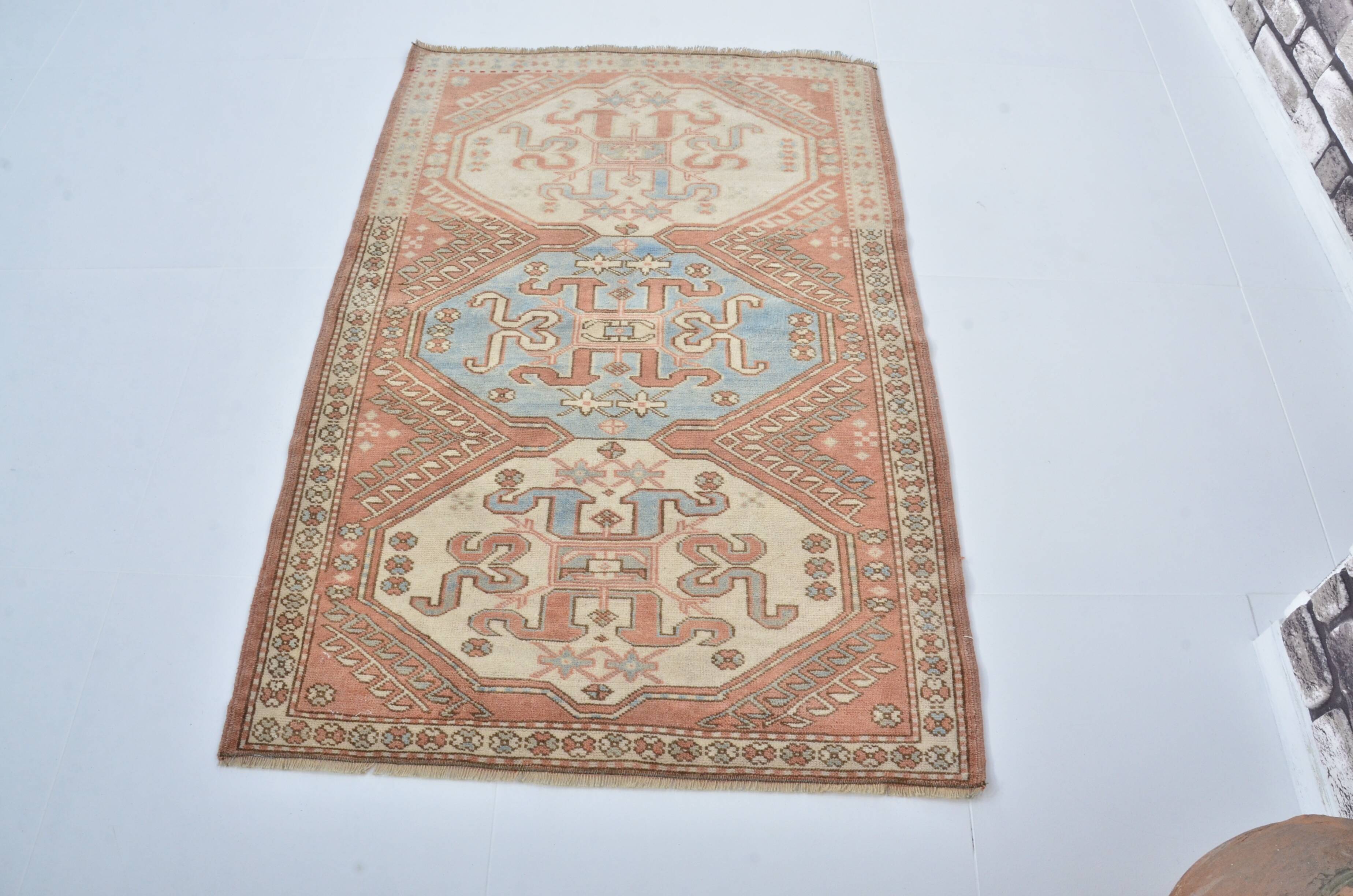 Small Oushak Turkish Tribal Carpet sku 3564