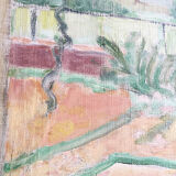 Oil on canvas framed "garden"