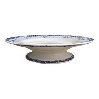 Assiette sur pied 1890 Gien terre de fer