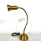 Vintage Italian adjustable brass table lamp from 60s