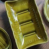 Gien glossy earthenware asparagus service, 1970