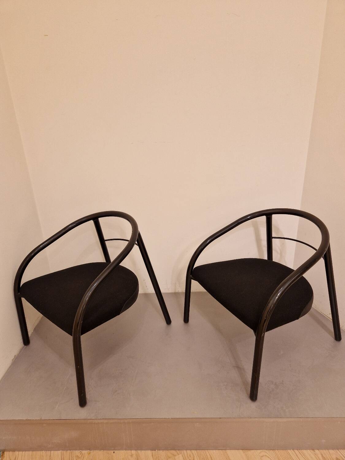 Pair of designer armchairs from the 1980s