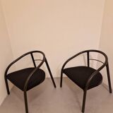 Paire de chauffeuses design 1980