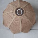 Vintage linen fiber flower-shaped pendant light