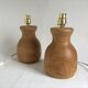 Pair of turned wooden bedside lamp legs