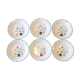 6 flat plates from the 50s Salins model Jocelyne