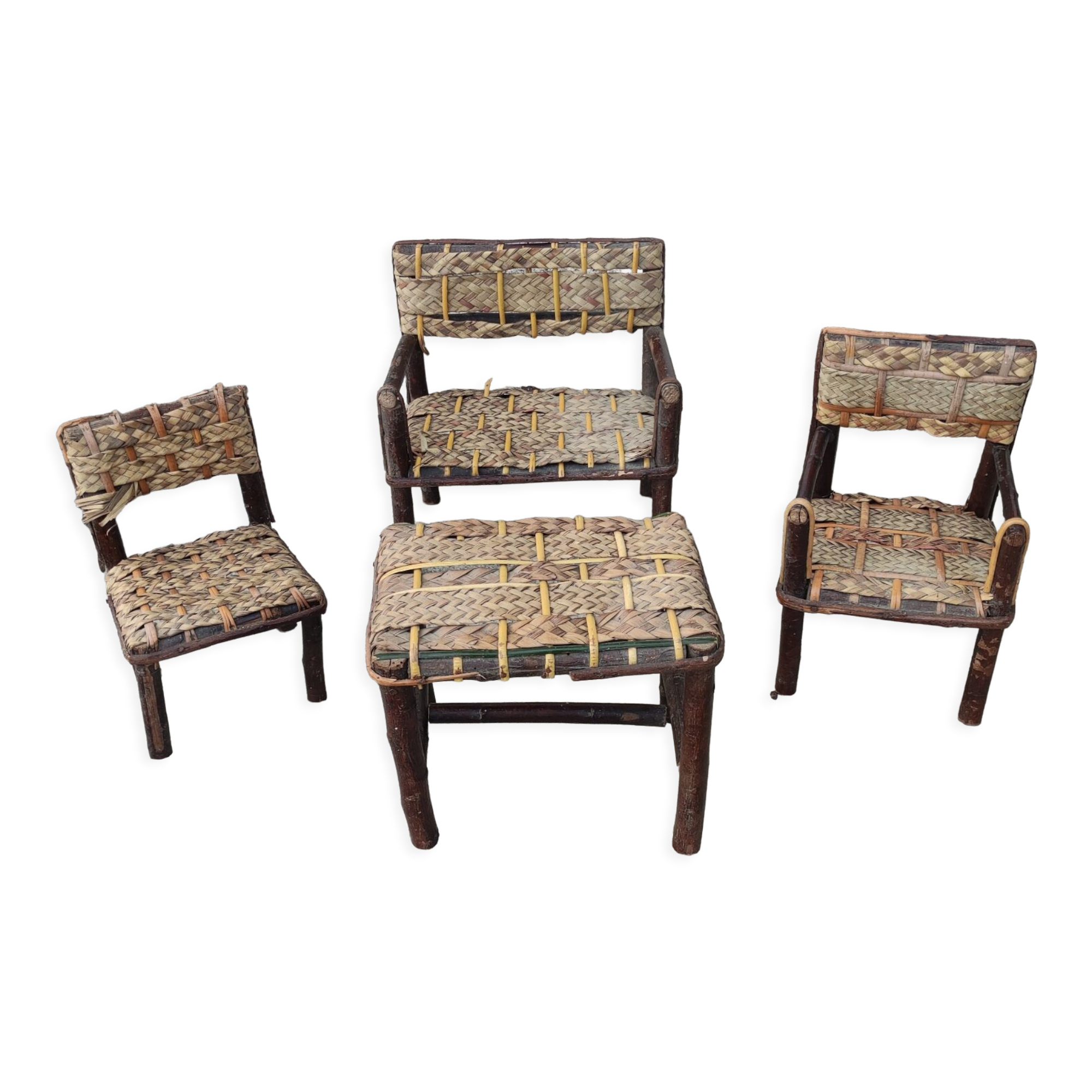 Living room wicker doll