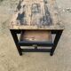 Table de ferme en bois noir