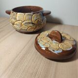 Ceramic pot with lid from the 1960s