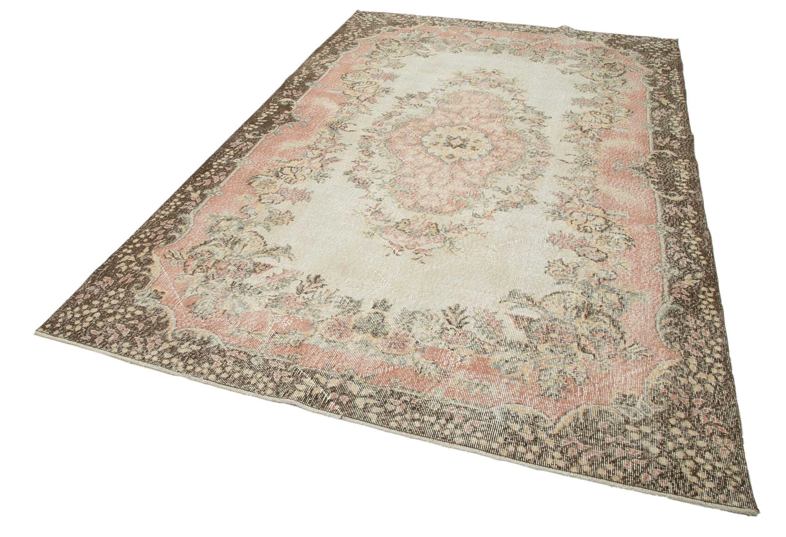 Handmade Decorative Oriental Beige Carpet 193 cm x 302 cm - 25049