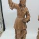 Paire de sculptures d'anges toscans en bois doré, fin XVIIe siècle