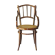 Small canned armchair; in curved wood, bistro, 1890