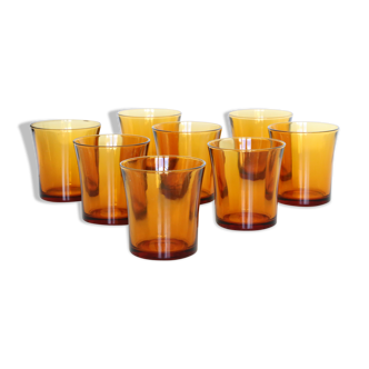Lot de 6 verres ambré