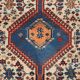Ancient Asian wool rug, finely knotted, handmade 72 x 33 in.