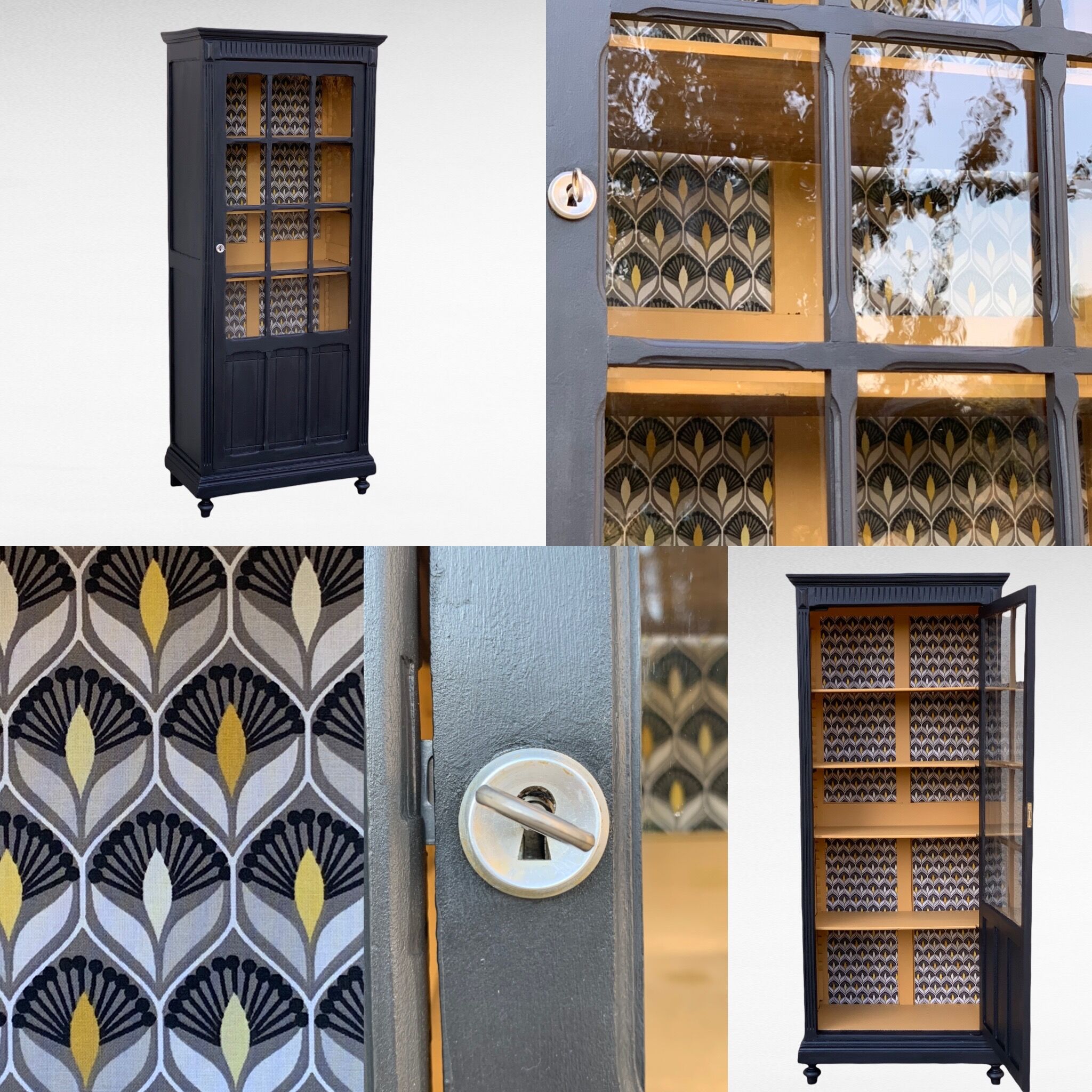 Parisian wardrobe black glass
