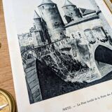 Heliogravure of Metz, vintage printed in 1926.