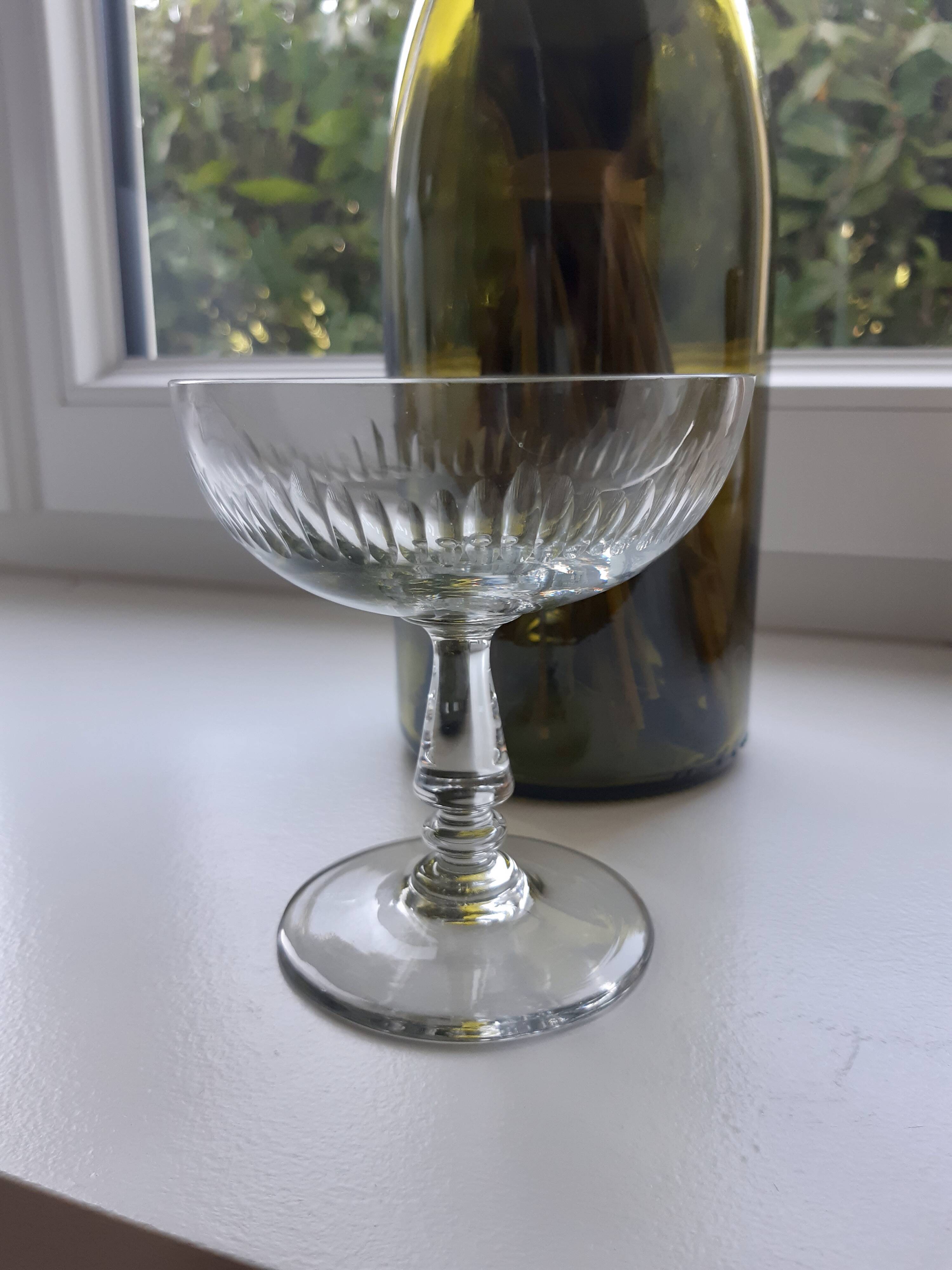 Lot de 5 coupes à champagne en cristallin
