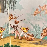 20th Century Four Panel Wallpaper Screen from Zuber, 1940s