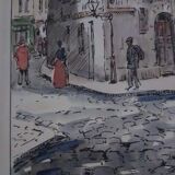Watercolour drawing of Old Paris, ' Hôtel des Sens '
