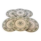 Six assiettes à dessert provençal royal Doulton
