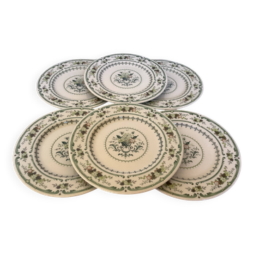 Six assiettes à dessert provençal royal Doulton