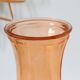 Large glass vase, apricot, French vintage, authentic