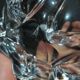 Vide-poche mortier et pilon en cristal daum signé design moderniste
