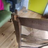 Old country armchair with its original mulch