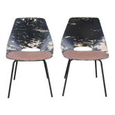 Pair of Tonneau chairs by Pierre Guariche