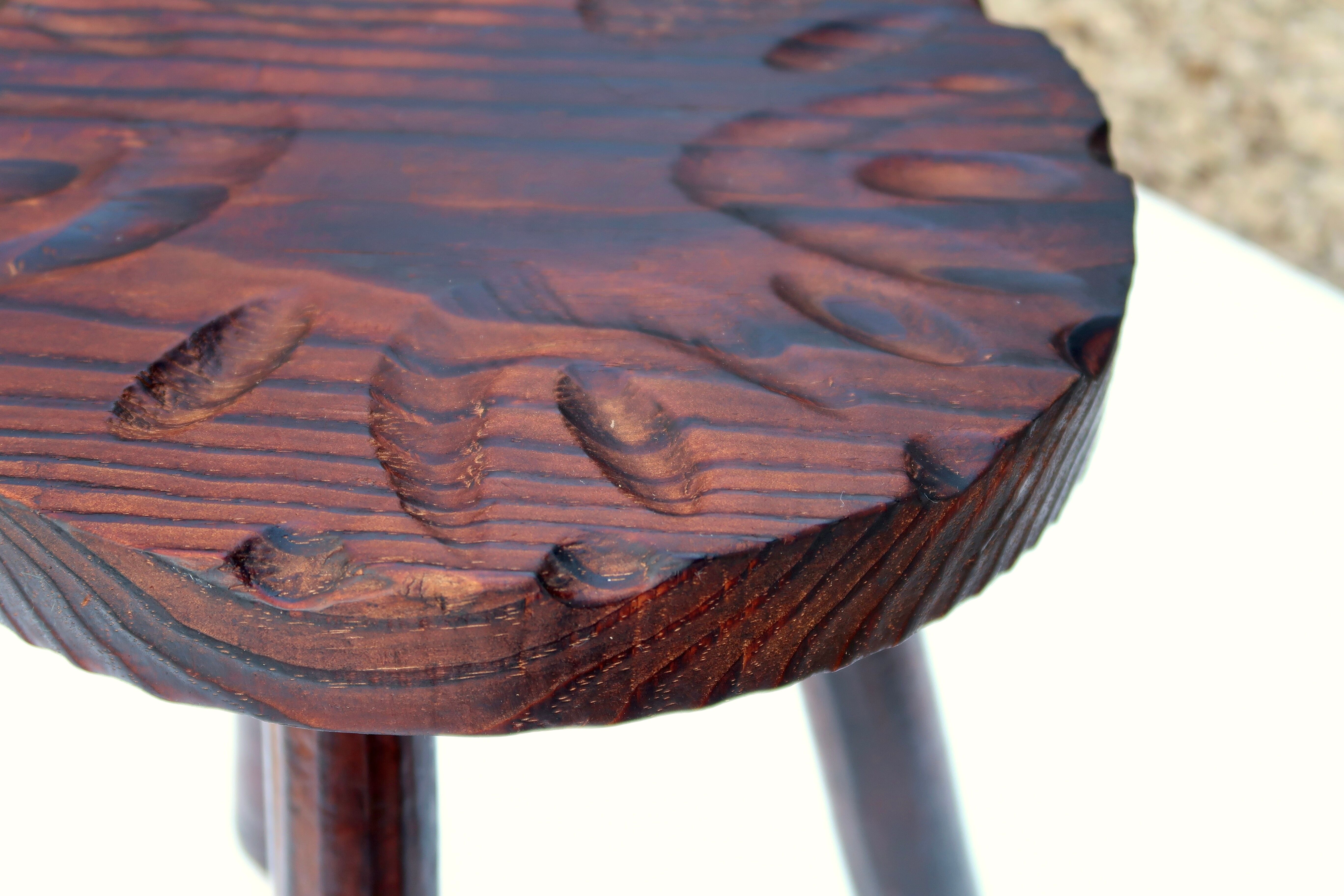 Wooden tripod stool, 1950s