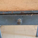 Small blue wooden table