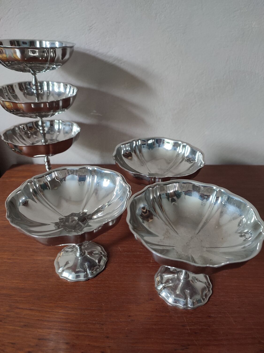 6 stainless steel dessert cups