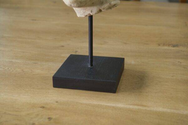 Sculpture of a head in reconstituted stone carved in the antique style of the 19th century