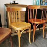 Series of 6 mismatched bistro chairs Mahieu and Luterma