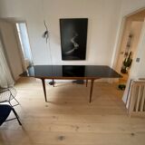 Table années 60 formica et teck extensible 6 à 8 personnes