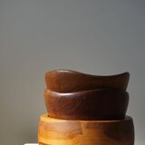Danish sculptural bowl in teak from the mid-century, handcrafted in the 1960s.
