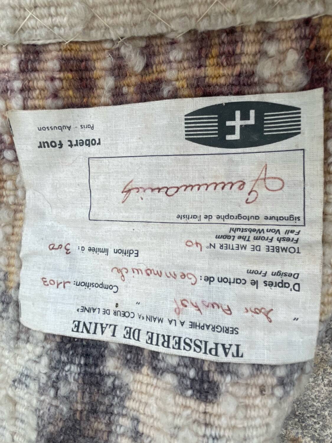 Tapisserie sérigraphie d’Aubusson Crépuscule de Gemmanick