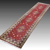 Large Handmade Kairouan Runner Rug: 0.89 X 3.80 Meters