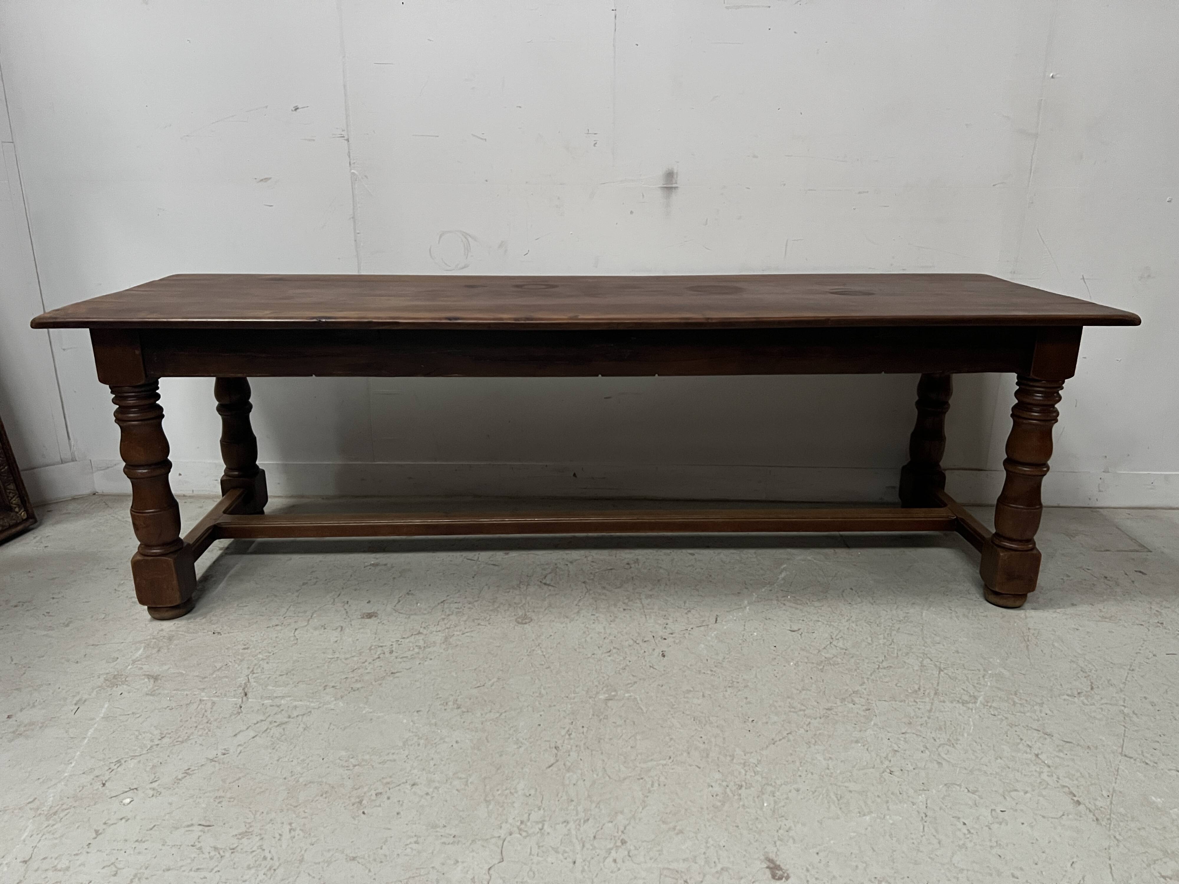 Large 19th Century Farmhouse Table in Solid Beech