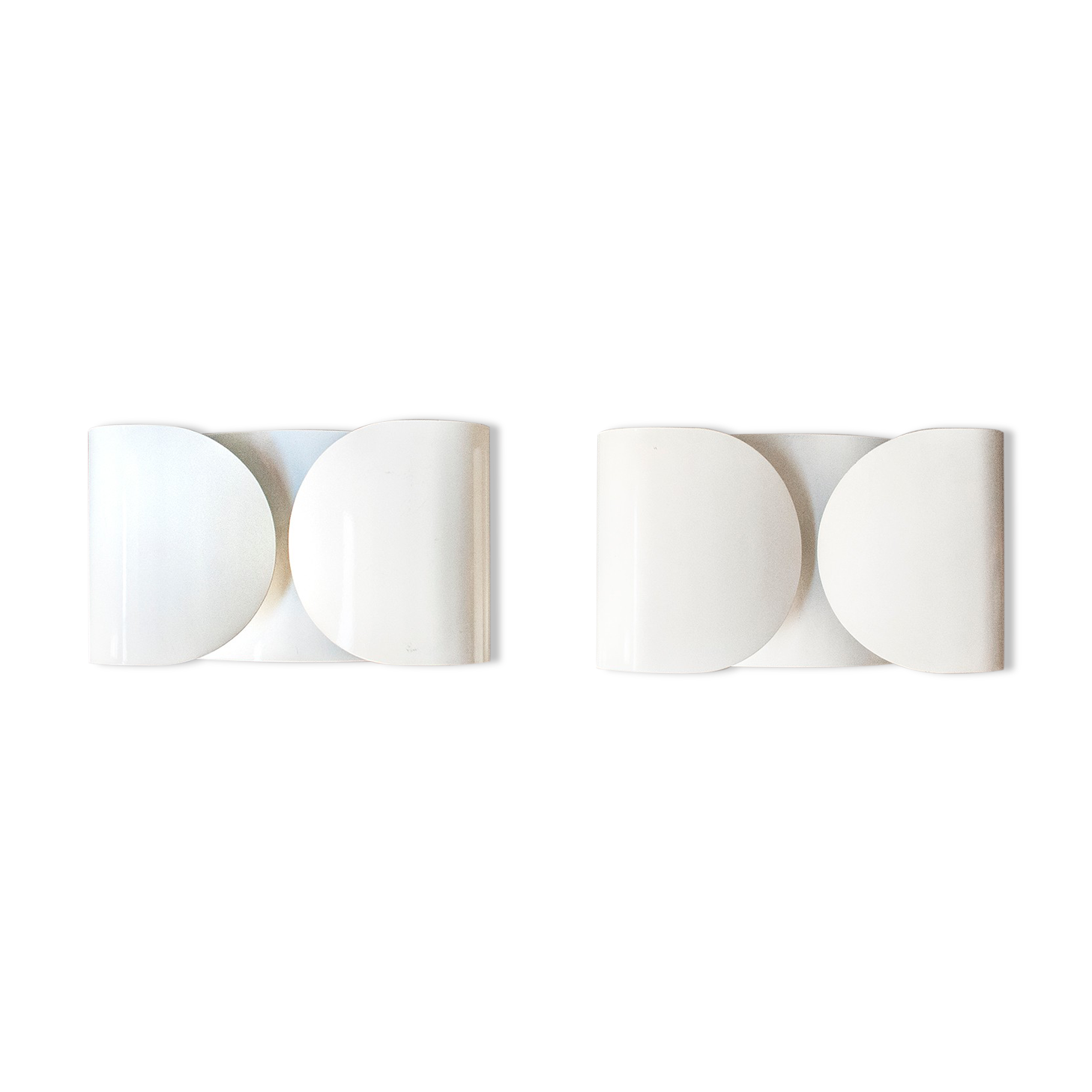 Pair of wall lamps Foglio di Tobia Scarpa for Flos Italia Year 1966