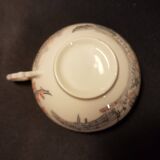 Japanese geisha lithophane tea set